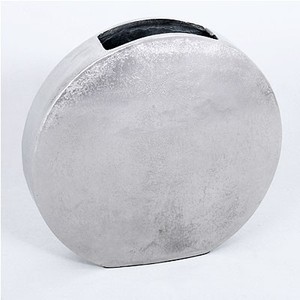 4252006254451 - Designer Aluminium Blumenvase 29 x 7 x H 30 cm - Vintage Look