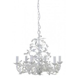 4251287721874 - Barock Decken Kronleuchter WeiÃ Durchmesser 65 x H 60 cm Antik Stil - MÃ¶bel LÃ¼ster Leuchter Deckenleuchte HÃ¤ngelampe