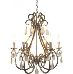 4251287721959 - Barock Decken Kristall Kronleuchter Silber Durchmesser 63 x H 70 cm Antik Stil - MÃ¶bel LÃ¼ster Leuchter Deckenleuchte HÃ¤ngelampe