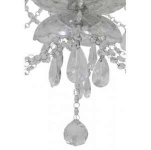 Casa Padrino Baroque Ceiling Crystal Chandelier Clear Diameter 48 x H 55 cm Antique Style - Furniture Chandelier Chandelier Hanging Lamp – Bild 2