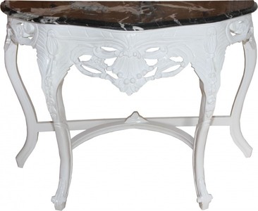 4251287722390 - Barock Konsolentisch Weiss Schwarz mit Marmorplatte Mod2 - Konsole 4251287722390 - Barock Konsolentisch Weiss Schwarz mit Marmorplatte Mod2 - Konsole