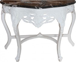 4251287722390 - Barock Konsolentisch Weiss Schwarz mit Marmorplatte Mod2 - Konsole 4251287722390 - Barock Konsolentisch Weiss Schwarz mit Marmorplatte Mod2 - Konsole