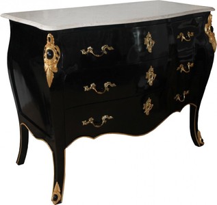 4251287722796 - Barock Luxus Kommode Schwarz Gold Weià 110 cm - Barock Möbel 4251287722796 - Barock Luxus Kommode Schwarz Gold Weià 110 cm - Barock Möbel