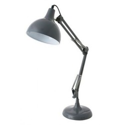 4251287722833 - Tischleuchte Grau 20 x H 68 cm - Leuchte - Schreibtischleuchte - BÃ¼roleuchte