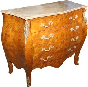 Casa Padrino Baroque Chest Of Drawers With 4 Drawers Marble Top