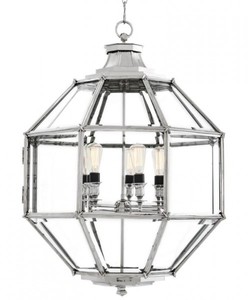 4251287734492 - Luxus Laterne - Luxus Nickel HÃ¤ngeleuchte Durchmesser 80 x H 98 cm