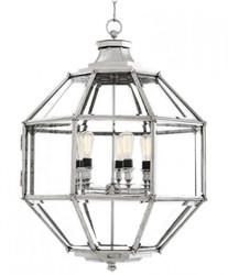 4251287734492 - Luxus Laterne - Luxus Nickel HÃ¤ngeleuchte Durchmesser 80 x H 98 cm