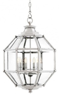 4251287734560 - Luxus Laterne - Luxus Nickel HÃ¤ngeleuchte Durchmesser 60 x H 85 cm