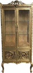 4251287734720 - Barock Vitrine Gold ModF7 - Doppel Vitrinenschrank
