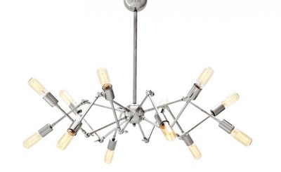 4251287735130 - Luxus Leuchte - Luxus HÃ¤ngeleuchte Nickel Durchmesser 135 H 55 cm