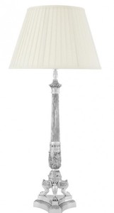 4251287736175 - Luxus Barock Tischleuchte Antik Silber Durchmesser 16 x 46 x H 100 cm - Leuchte - Tischleuchte