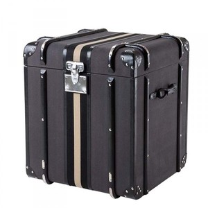 4251287739121 - Luxus Koffer Schrank Truhe Dark Grey Canvas - Art Deco Barock Jugendstil Kofferschrank Nachtschrank