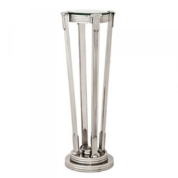 4251287739336 - Luxus Barock Beistelltisch   SÃ¤ule Messing Vintage Nickel Finish 36 x H 1055 cm - Tisch MÃ¶bel