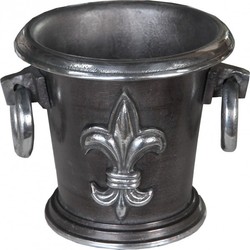 4251287739886 - Barock WeinkÃ¼hler Antik Silber H 19 cm Durchmesser 22 cm - Weinhalter Hotel Dekoration