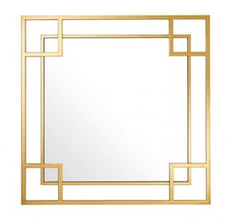4251287740257 - Designer Luxus Wandspiegel Gold 90 x H 90 cm - Luxus Spiegel