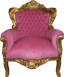 4251287740516 - Barock Sessel King Rosa Gold