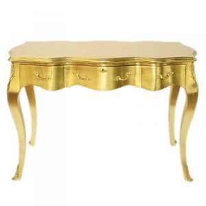 4251287740943 - Barock Schreibtisch SekretÃ¤r   Konsole Gold 120 x 60 x H80 cm - Luxus MÃ¶bel