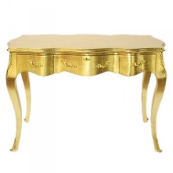 4251287740943 - Barock Schreibtisch SekretÃ¤r   Konsole Gold 120 x 60 x H80 cm - Luxus MÃ¶bel