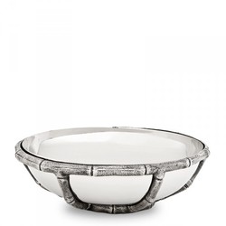 4251287741476 - Luxus Art Deco Schüssel Edelstahl vernickelt Antik Silber 27 x H 85 cm - Luxus Hotel Collection 4251287741476 - Luxus Art Deco Schüssel Edelstahl vernickelt Antik Silber 27 x H 85 cm - Luxus Hotel Collection