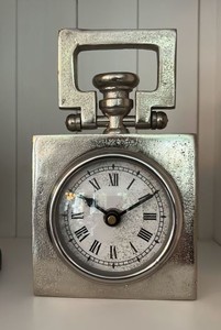 4251287741582 - Designer Tischuhr BRADFORD 105x55x14 cm Nickel - Antik Look