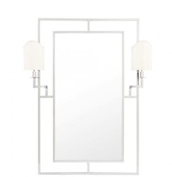 4251287741667 - Luxus Designer Wandspiegel Nickel 113 x H 140 cm - Luxus Hotel Spiegel