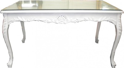 4252006254284 - Barock Esstisch Weiss 180cm - Esszimmer Tisch