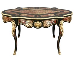 4251287741728 - Barock Boulle SekretÃ¤r Oval - Handgefertigt aus Massivholz - Barock Schreibtisch BÃ¼ro MÃ¶bel