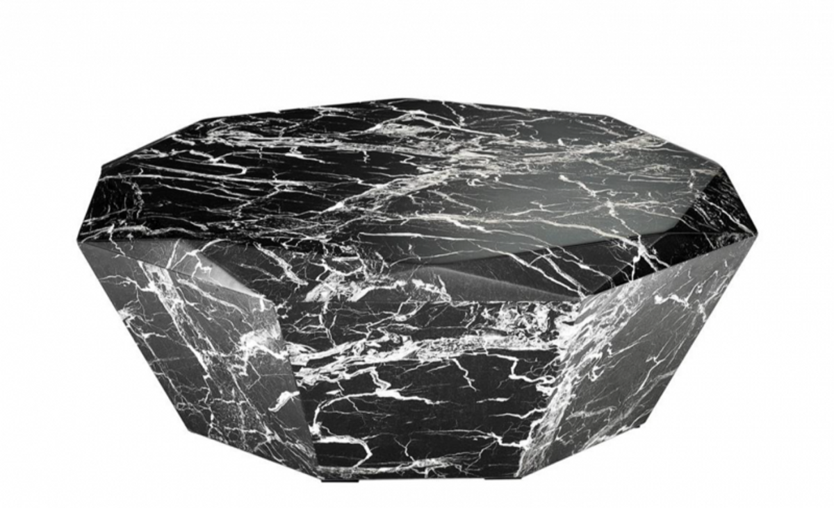 Casa Padrino Art Deco Luxury Faux Marble Coffee Table Living Room Coffee Table Luxury Collection