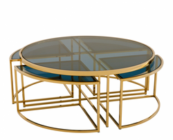 4251287741919 - Art Deco Luxus Couchtisch Gold Finish - Wohnzimmer Salon Tisch - Luxus QualitÃ¤t