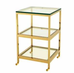 4251287742572 - Luxus Art Deco Designer Beistelltisch Gold 45 x 45 x H 71 cm - Designer Beistelltisch MÃ¶bel