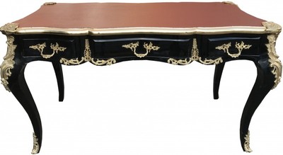 4251287742817 - Luxus Barock Schreibtisch Schwarz   Gold   Bordeaux SekretÃ¤r Luxus MÃ¶bel