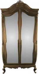 4251287742824 - Barock Kleiderschrank Gold B 110 x H 230 cm Schlafzimmer Schrank - Antik Stil