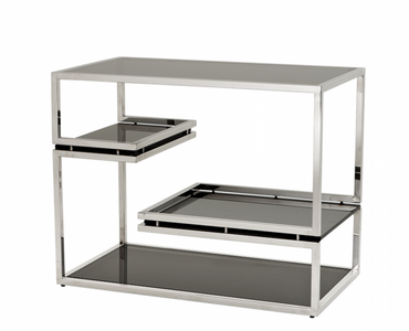 4251287743043 - Luxus Art Deco Designer Beistelltisch mit Rauchglas - Hotel Tisch MÃ¶bel