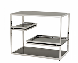 4251287743043 - Luxus Art Deco Designer Beistelltisch mit Rauchglas - Hotel Tisch MÃ¶bel