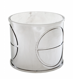 4251287743074 - Luxus Art Deco Designer Beistelltisch mit Marmorplatte - Luxus Designer Tisch