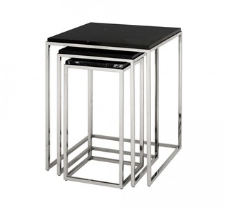 4251287743784 - Luxus Art Deco Designer Beistelltisch 3er Set - Luxus Beistelltisch Set