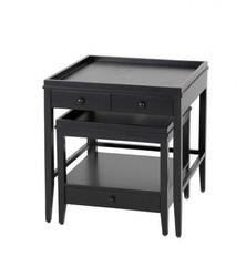 4251287743814 - Luxus Art Deco Designer Mahagoni Beistelltisch 2er Set - Luxus QualitÃ¤t