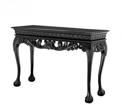 4251287744118 - Luxus Mahagoni Konsole Schwarz 152 x 52 x H 101 cm - Luxus Kollektion