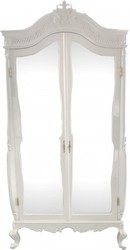 4251287744149 - Barock Kleiderschrank WeiÃ Hochglanz B 110 x H 230 cm Schlafzimmer Schrank - Antik Stil