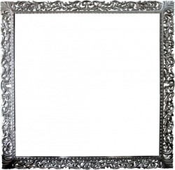 4251287744415 - Barock Holz Bilderrahmen 150 x 160 cm Silber - GroÃer Fernseher Bilder Rahmen - Jugendstil Antik Stil