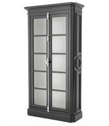 4251287744675 - Luxus Vitrinen Schrank Schwarz - Wohnzimmer Schrank Barock Jugendstil Rokoko Ladeneinrichtung - Luxus Hotel & Boutique MÃ¶bel