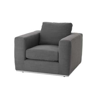 4251287744828 - Luxus Art Deco Kiefernholz Sessel Grau - Luxus Sessel