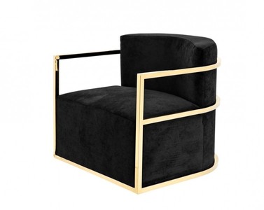 4251287744965 - Luxus Designer Art Deco Hotel Salon Sessel Gold - Luxus QualitÃ¤t