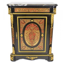 4251287745009 - Barock Boulle Kommode Schwarz Gold Rot mit Marmorplatte 95 x H105 cm - Möbel Schrank Sideboard 4251287745009 - Barock Boulle Kommode Schwarz Gold Rot mit Marmorplatte 95 x H105 cm - Möbel Schrank Sideboard