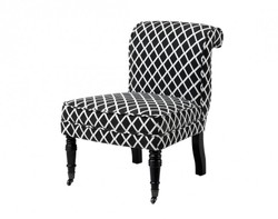 4251287745191 - Luxus Salon Stuhl Birkenholz Schwarz WeiÃ - Luxus MÃ¶bel