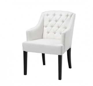 4251287745429 - Luxus Stuhl mit Armlehne Elfenbein - Wohnzimmer Hotel MÃ¶bel