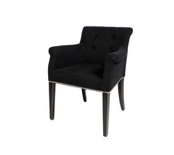 4251287745436 - Luxus Esszimmer Stuhl mit Armlehne Schwarz - MÃ¶bel Restaurant Barock Hotel