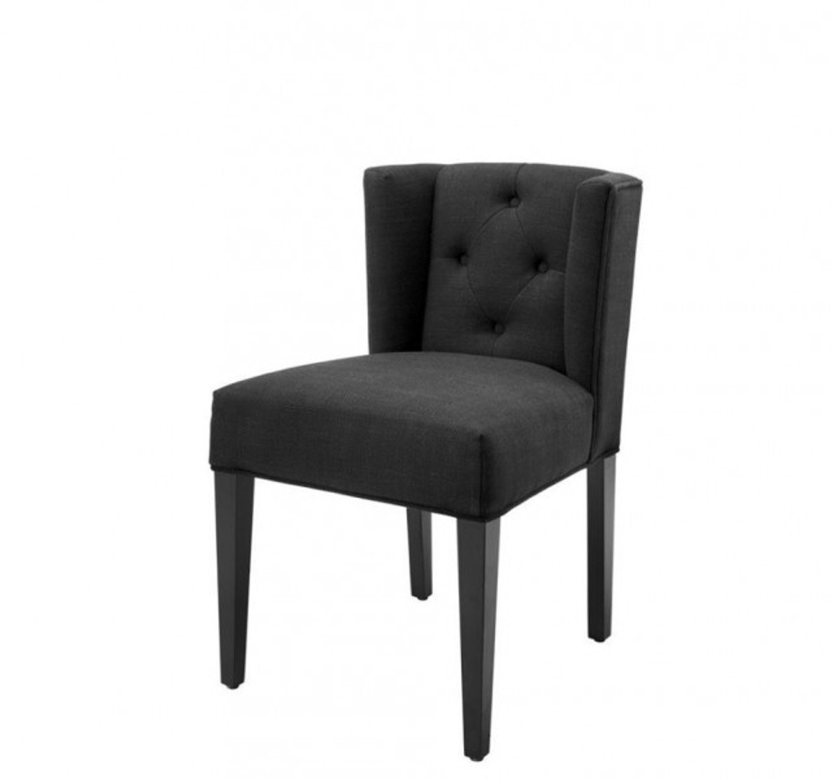 Black Wood Dining Room Chairs : Upholstered Black Leather Chairs And
