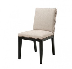 4251287745641 - Luxus Eichenholz Esszimmer Stuhl Sandfarbig - Hotel Restaurant Stuhl