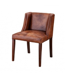 4251287745733 - Luxus Esszimmer Leder Stuhl Braun - Luxus Hotel MÃ¶bel